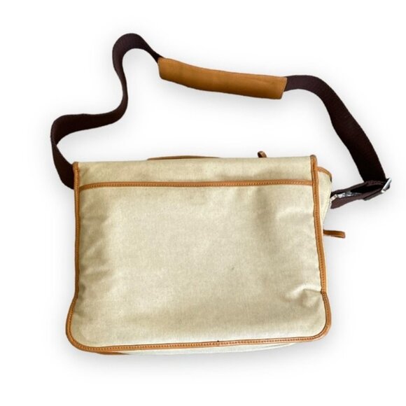 New BODHI laptop satchel messenger bag tan and brown - Picture 12 of 13